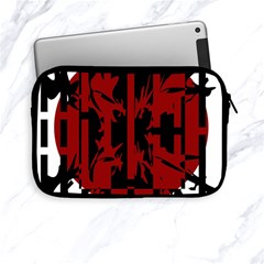 Red, Black And White Decorative Design Apple Ipad Mini Zipper Cases by Valentinaart