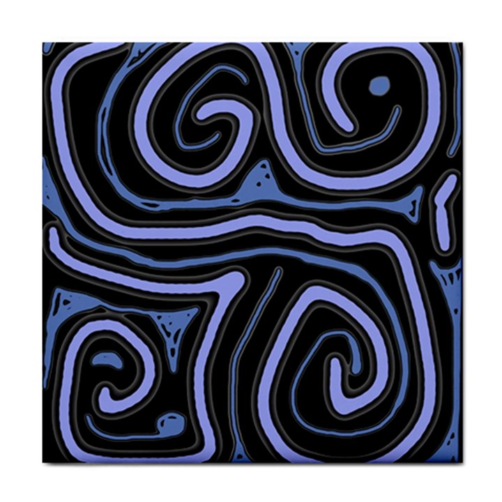 Blue abstract design Tile Coasters