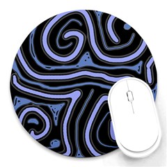 Blue abstract design Round Mousepads