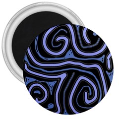 Blue Abstract Design 3  Magnets by Valentinaart