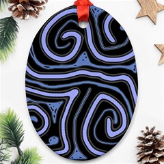 Blue abstract design Ornament (Oval) 