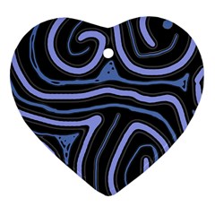 Blue abstract design Ornament (Heart) 