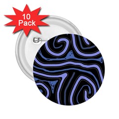 Blue abstract design 2.25  Buttons (10 pack) 