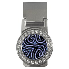 Blue abstract design Money Clips (CZ) 