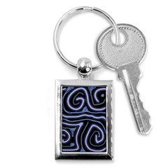 Blue abstract design Key Chains (Rectangle) 