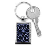 Blue abstract design Key Chains (Rectangle)  Front