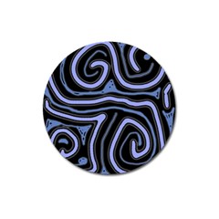 Blue abstract design Magnet 3  (Round)