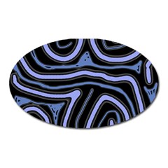 Blue abstract design Oval Magnet