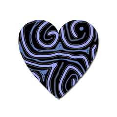 Blue abstract design Heart Magnet