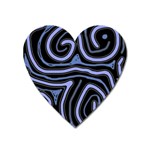 Blue abstract design Heart Magnet Front