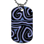 Blue abstract design Dog Tag (One Side) Front