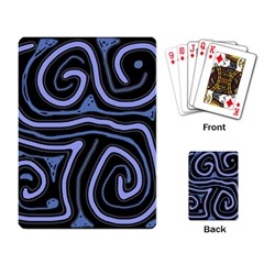 Blue abstract design Playing Card