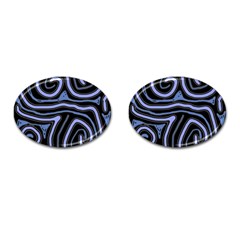 Blue abstract design Cufflinks (Oval)