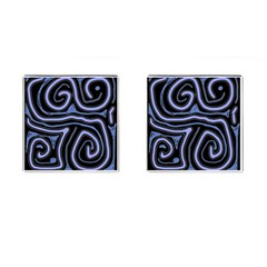 Blue Abstract Design Cufflinks (square) by Valentinaart