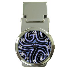 Blue abstract design Money Clip Watches