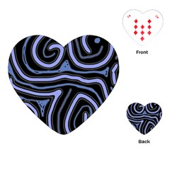 Blue abstract design Playing Cards (Heart) 