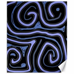 Blue abstract design Canvas 8  x 10 