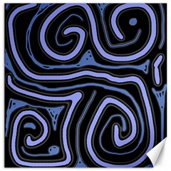 Blue abstract design Canvas 12  x 12  