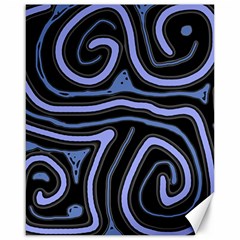 Blue abstract design Canvas 16  x 20  