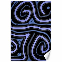 Blue abstract design Canvas 24  x 36 