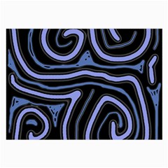 Blue abstract design Large Glasses Cloth (2-Side)