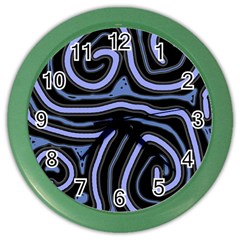 Blue abstract design Color Wall Clocks