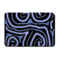 Blue abstract design Small Doormat 