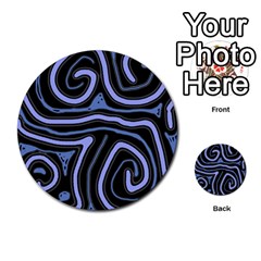 Blue Abstract Design Multi-purpose Cards (round)  by Valentinaart