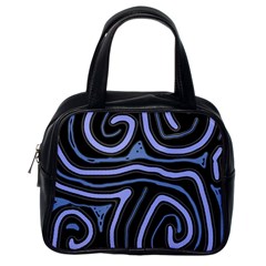 Blue abstract design Classic Handbags (One Side)