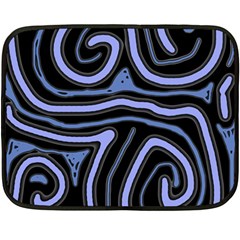 Blue Abstract Design Fleece Blanket (mini) by Valentinaart