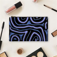 Blue abstract design Cosmetic Bag (Medium) 