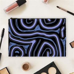 Blue abstract design Cosmetic Bag (Large) 