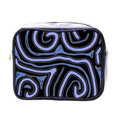 Blue abstract design Mini Toiletries Bags