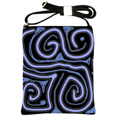 Blue abstract design Shoulder Sling Bags