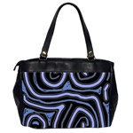 Blue abstract design Office Handbags (2 Sides)  Back