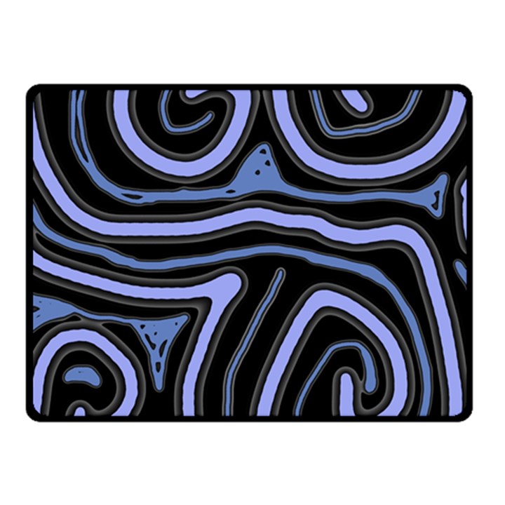 Blue abstract design Fleece Blanket (Small)