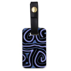 Blue abstract design Luggage Tags (One Side) 