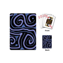 Blue abstract design Playing Cards (Mini) 