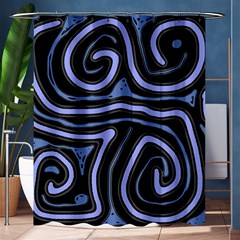 Blue abstract design Shower Curtain 60  x 72  (Medium) 