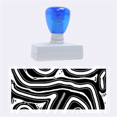 Blue abstract design Rubber Stamps (Large)