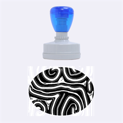 Blue abstract design Rubber Oval Stamps