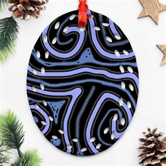 Blue abstract design Ornament (Oval Filigree) 