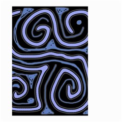 Blue abstract design Small Garden Flag (Two Sides)