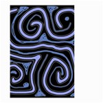 Blue abstract design Small Garden Flag (Two Sides) Back