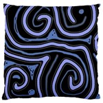 Blue abstract design Large Cushion Case (One Side) Front