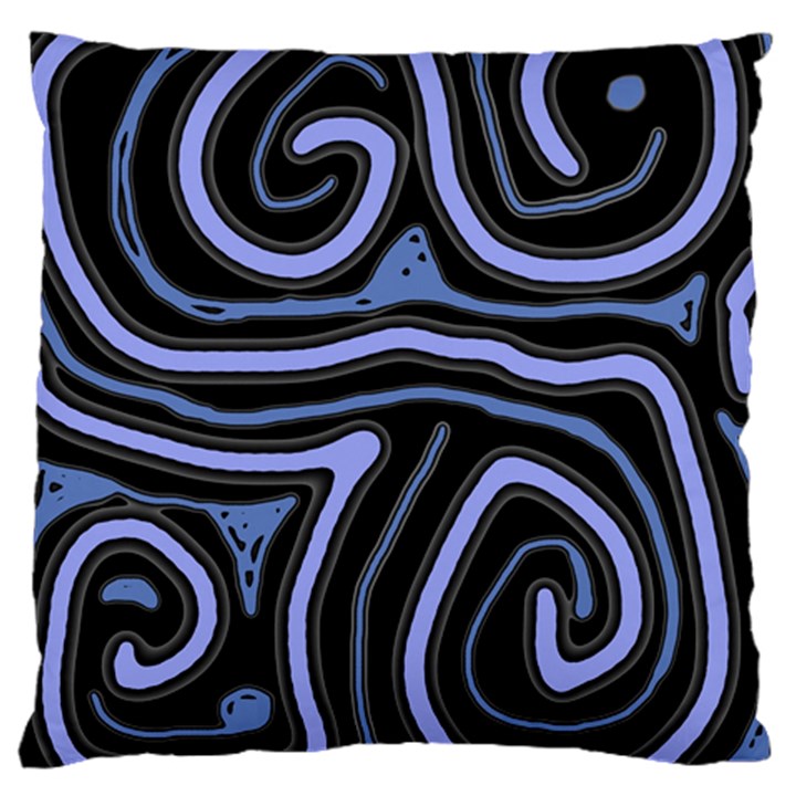 Blue abstract design Large Cushion Case (One Side)