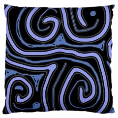 Blue abstract design Large Cushion Case (Two Sides)