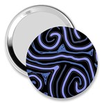 Blue abstract design 3  Handbag Mirrors Front