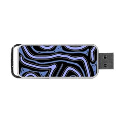 Blue abstract design Portable USB Flash (One Side)