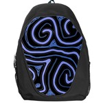 Blue abstract design Backpack Bag Front